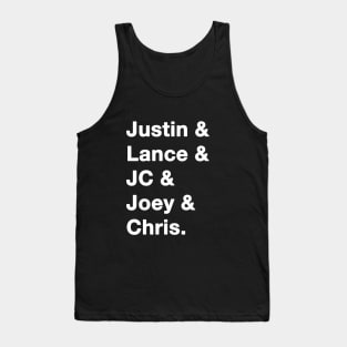 Nsync Names white Tank Top